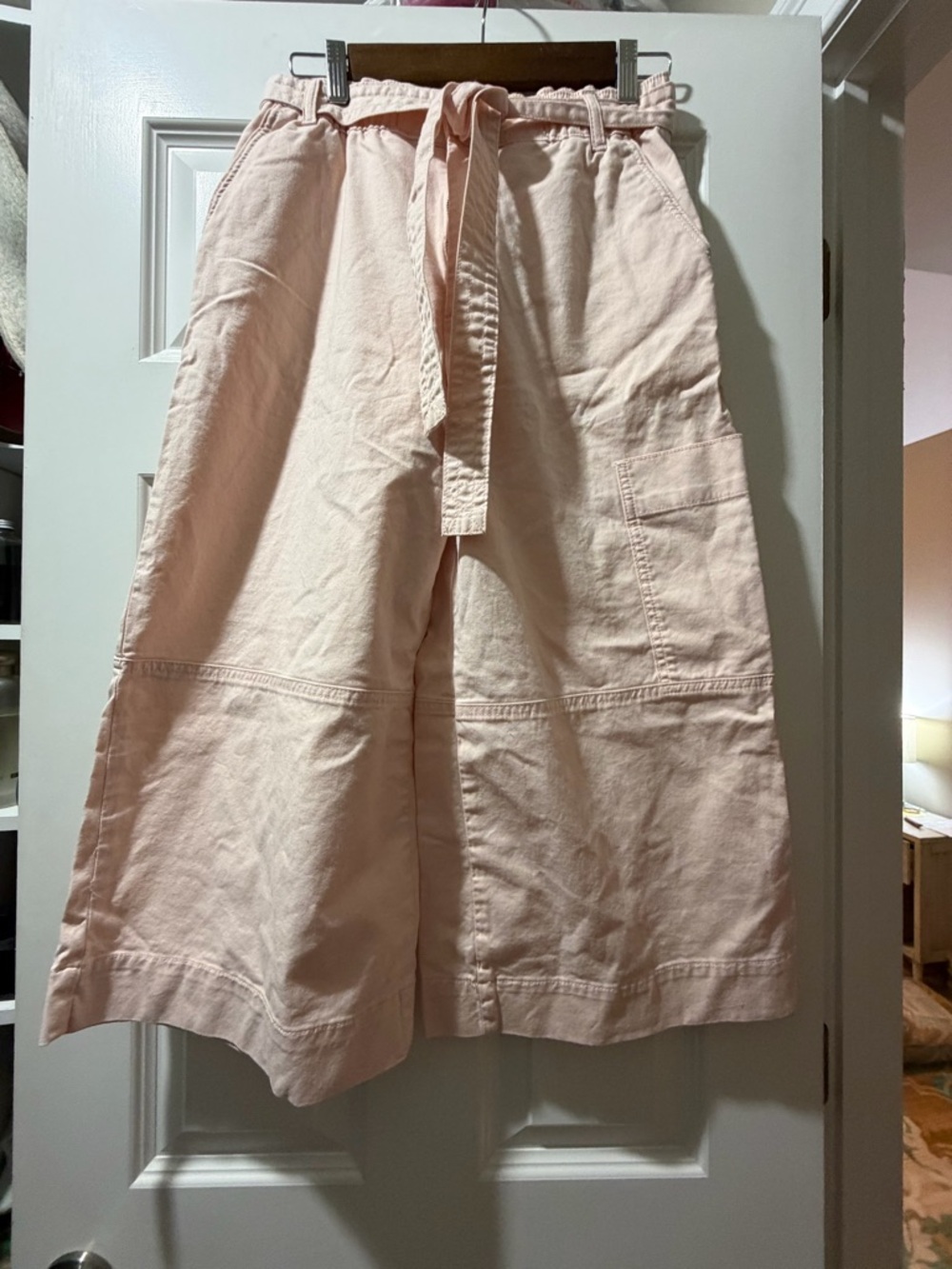 Maeve by Anthropologie wide-leg cropped cargo pants.